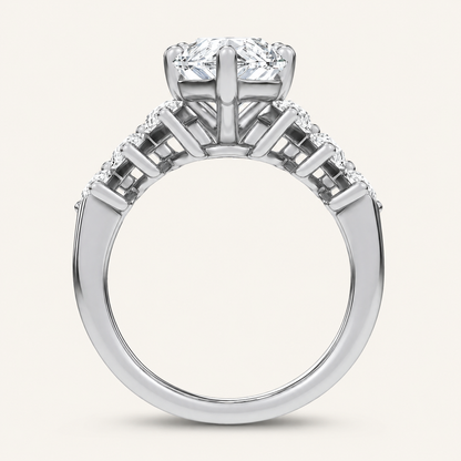 4.56CT Marquise Cut Certified Lab Grown Diamond Cluster Ring