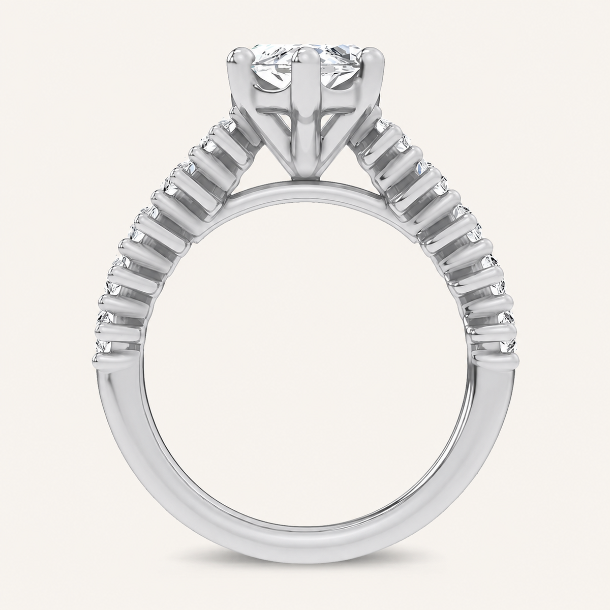 4.6CT Marquise Cut Certified Lab Grown Diamond Cluster Ring