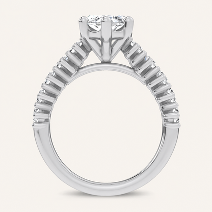4.6CT Marquise Cut Certified Lab Grown Diamond Cluster Ring