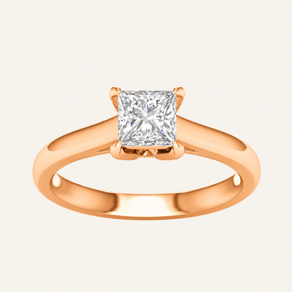 1.5CT Princess Cut Lab Grown Diamond Solitaire Ring