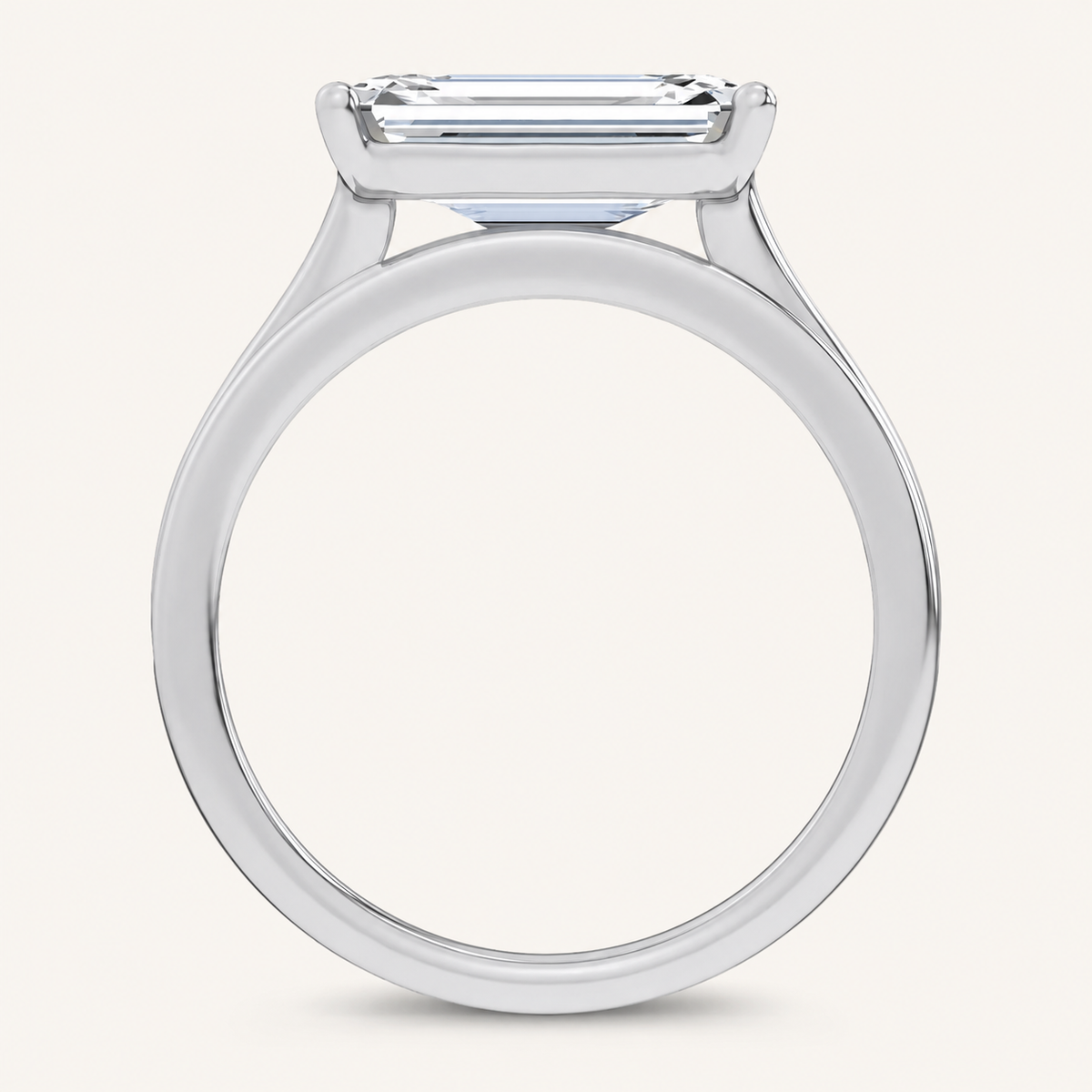 5.72CT Emerald Cut Certified Lab Grown Diamond Bridal Set