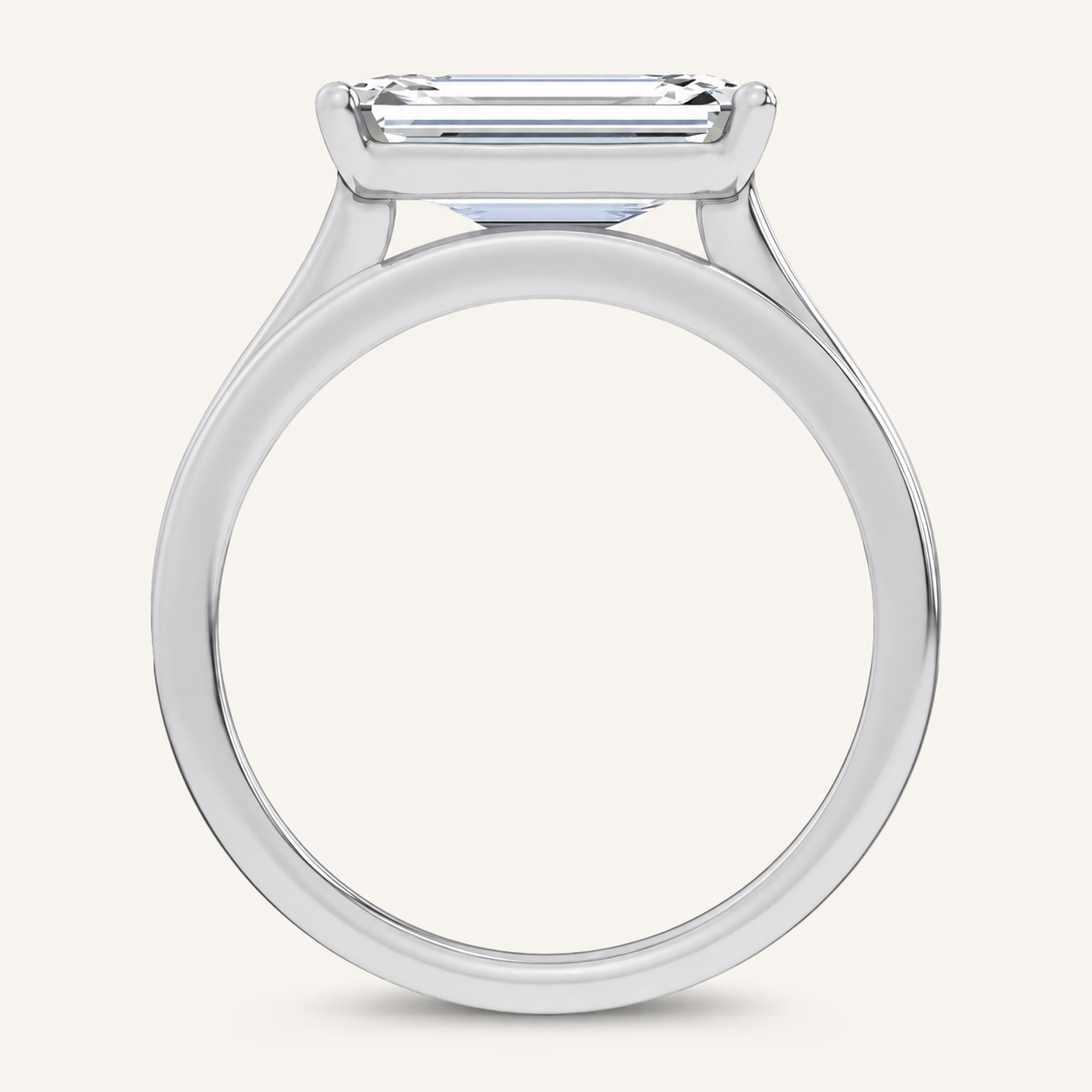 5.72CT Emerald Cut Certified Lab Grown Diamond Bridal Set