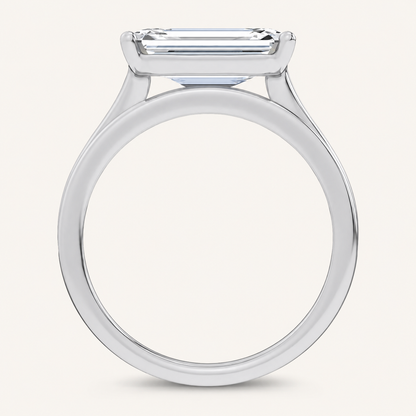 5.72CT Emerald Cut Certified Lab Grown Diamond Bridal Set
