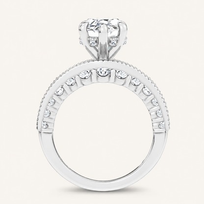 5.72CT Marquise Cut Certified Lab Grown Diamond Cluster Ring