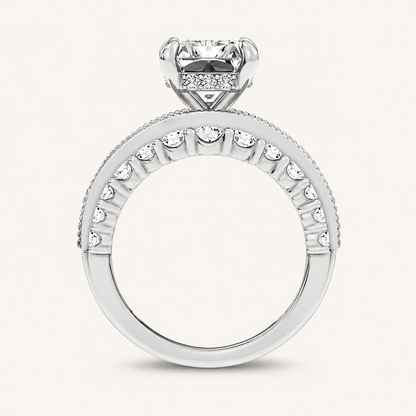 5.72CT Princess Cut Certified Lab Grown Diamond Cluster Ring