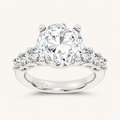 6CT Round Cut Certified Lab Grown Diamond Cluster Ring
