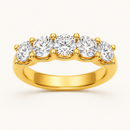 2CT Round Cut Lab Grown Diamond Enhancer Band