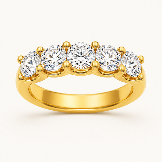 2CT Round Cut Lab Grown Diamond Enhancer Band