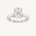 3.00 CT Oval Cut Lab Grown Diamond Twisted Basket Cathedral Shank Solitaire Ring