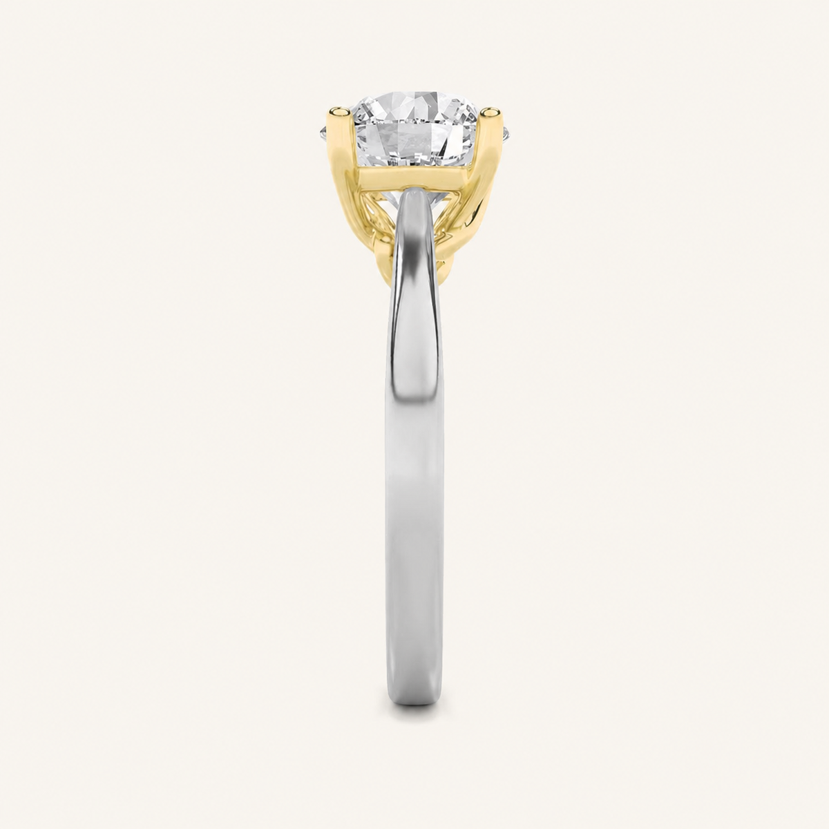 2CT Round Cut Lab Grown Diamond Solitaire Ring
