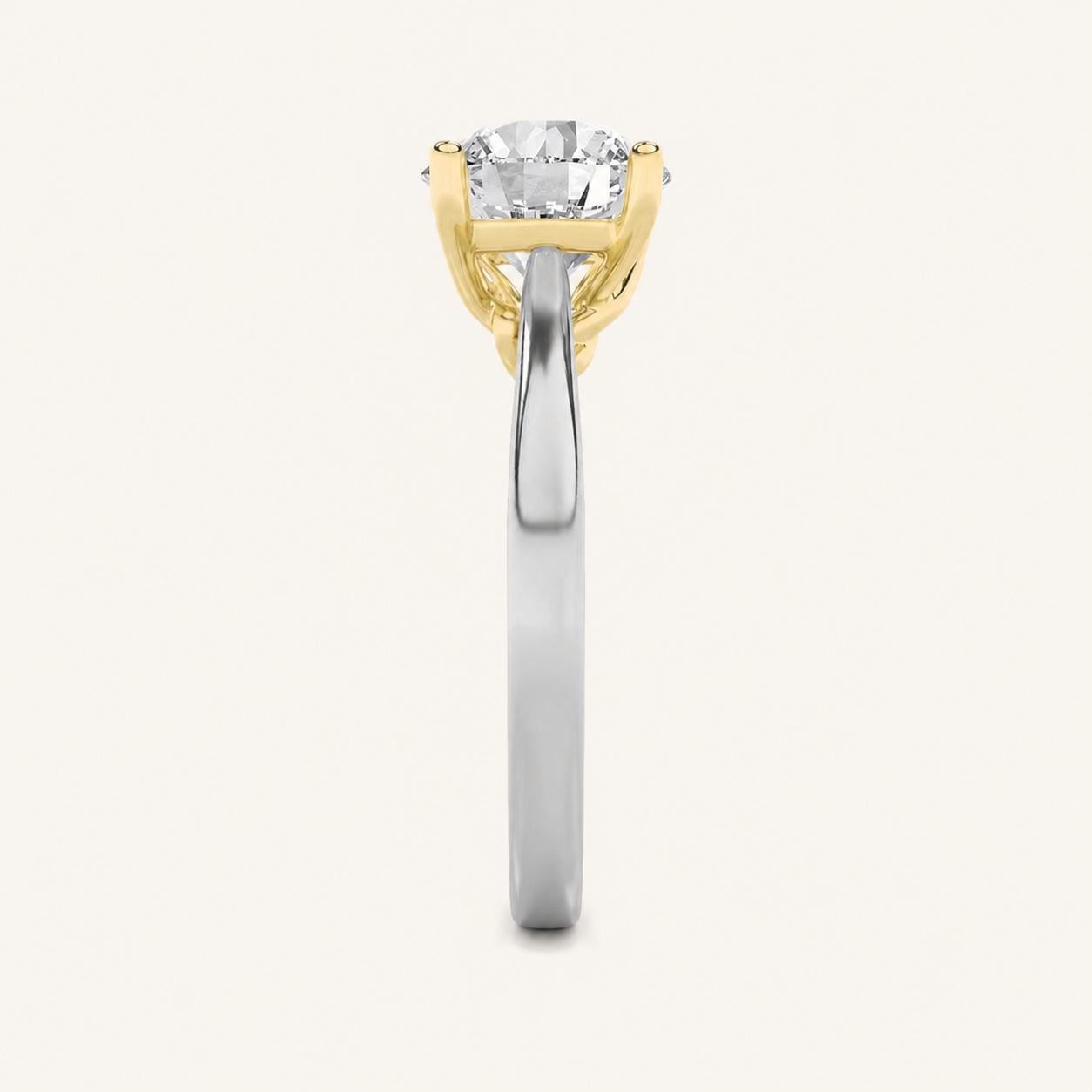 2CT Round Cut Lab Grown Diamond Solitaire Ring