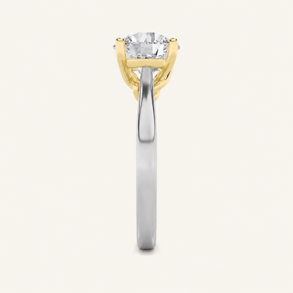 2CT Round Cut Lab Grown Diamond Solitaire Ring