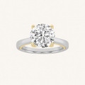 2CT Round Cut Lab Grown Diamond Solitaire Ring