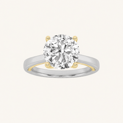2CT Round Cut Lab Grown Diamond Solitaire Ring