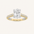 2CT Oval Cut Lab Grown Diamond Engagement Ring