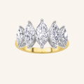 2.5CT Marquise Cut Lab Grown Diamond Cluster Ring