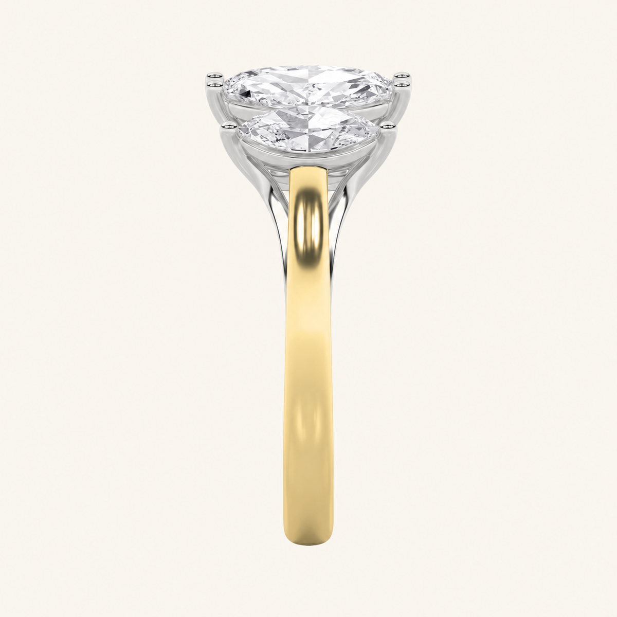 2.5CT Marquise Cut Lab Grown Diamond Cluster Ring