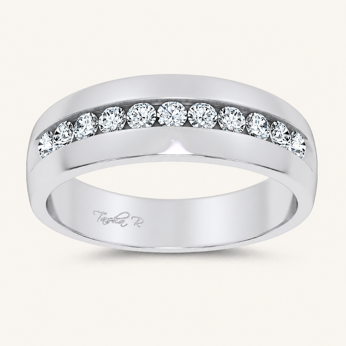 0.48CT Round Cut Diamond Men's Ring