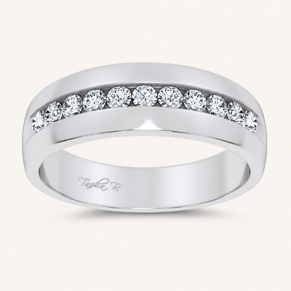 0.48CT Round Cut Diamond Men's Ring