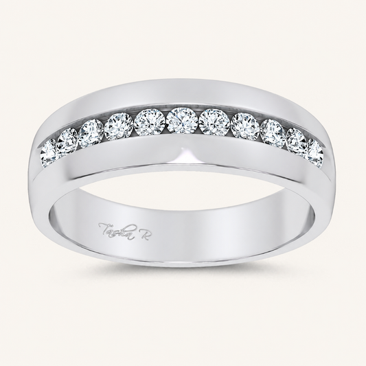 0.48CT Round Cut Diamond Men's Ring