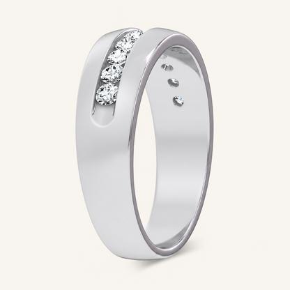 0.48CT Round Cut Diamond Men's Ring