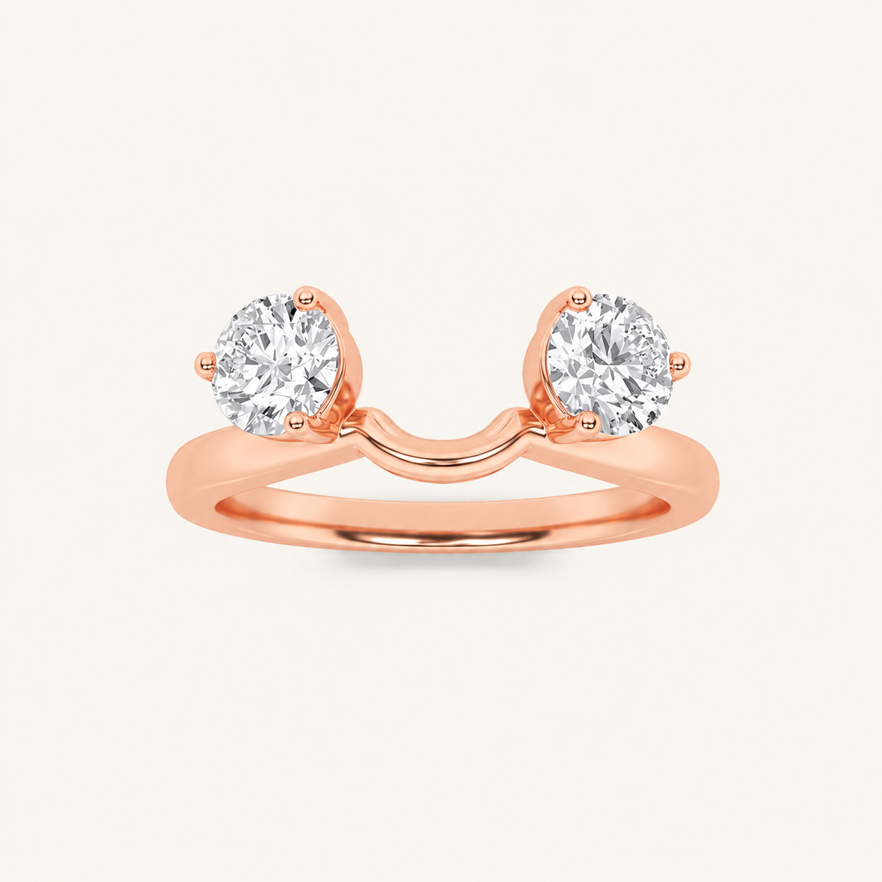 1CT Round Cut Lab Grown Diamond Wrap Ring