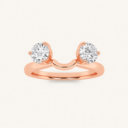 1CT Round Cut Lab Grown Diamond Wrap Ring