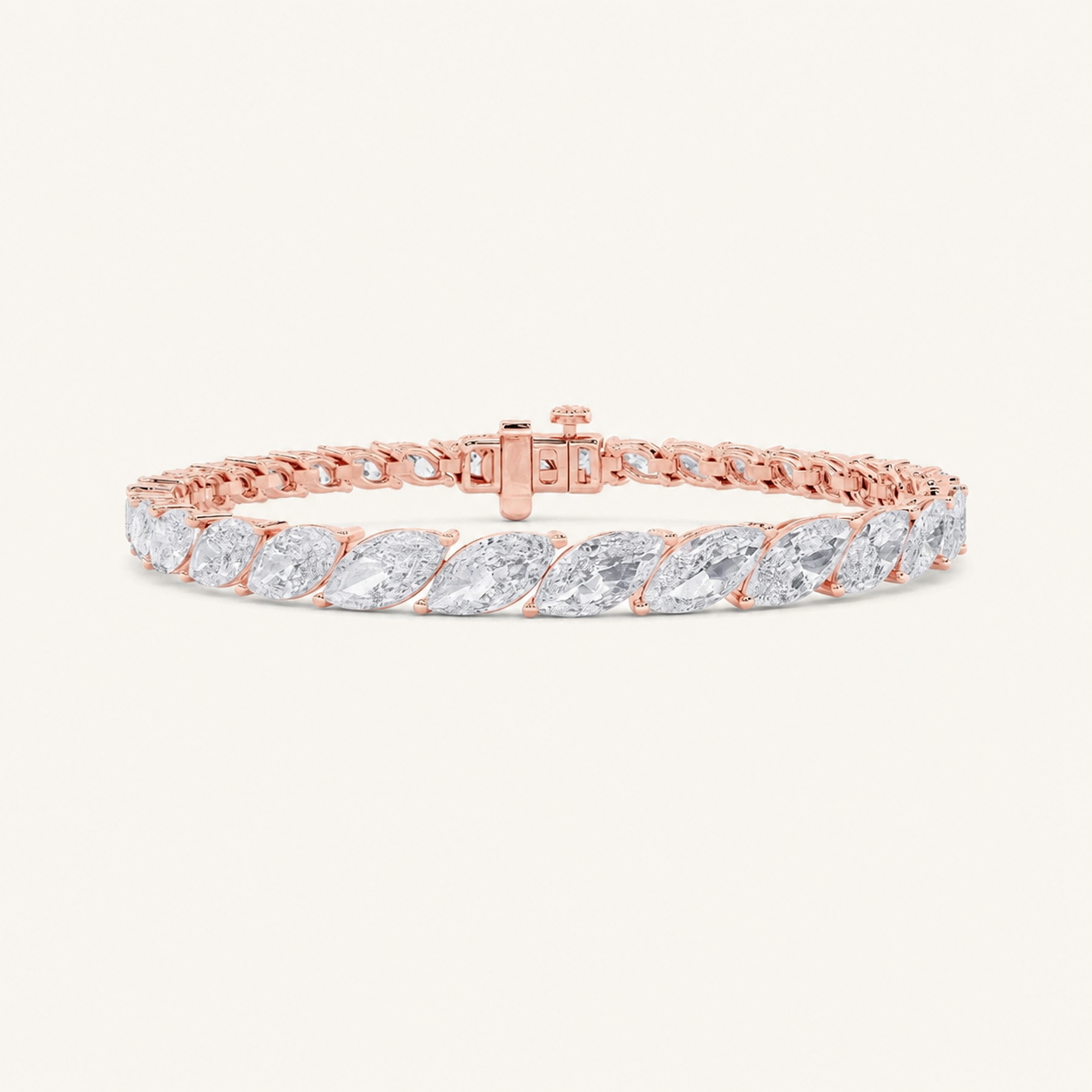 13.5CT Marquise Cut Lab Grown Diamond Tennis Bracelet
