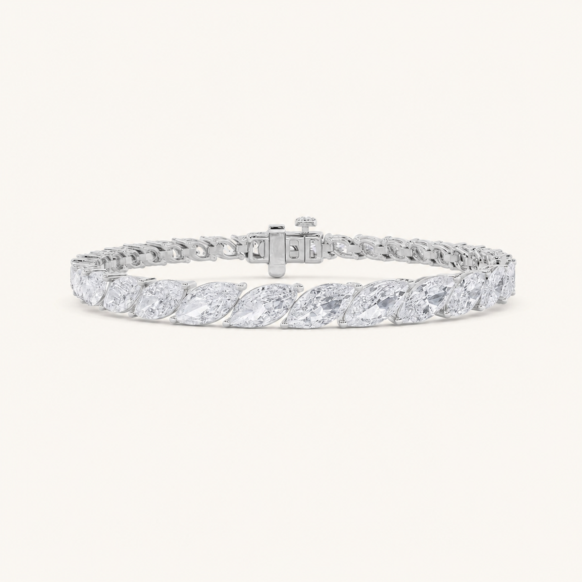 13.5CT Marquise Cut Lab Grown Diamond Tennis Bracelet
