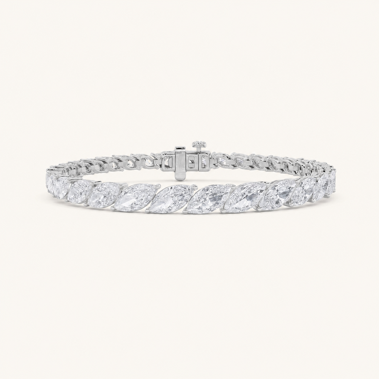 13.5CT Marquise Cut Lab Grown Diamond Tennis Bracelet