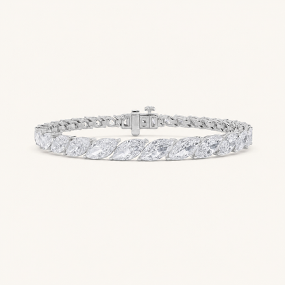 13.5CT Marquise Cut Lab Grown Diamond Tennis Bracelet