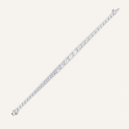 13.5CT Marquise Cut Lab Grown Diamond Tennis Bracelet