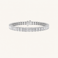 18.5CT Emerald Cut Lab Grown Diamond Tennis Bracelet