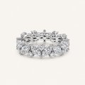 3CT Marquise Cut Lab Grown Diamond Eternity Band Ring