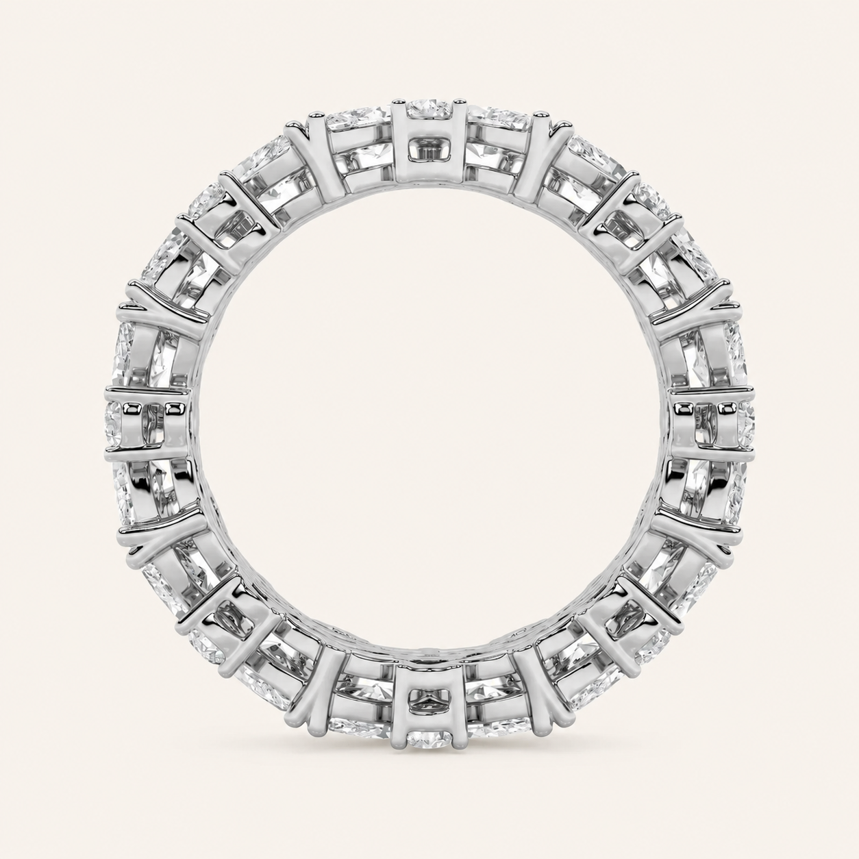 3CT Marquise Cut Lab Grown Diamond Eternity Band Ring