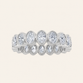 2.75CT Oval Cut Lab Grown Diamond Eternity Band Ring