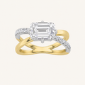 2CT Emerald Cut Lab Grown Diamond Solitaire Ring