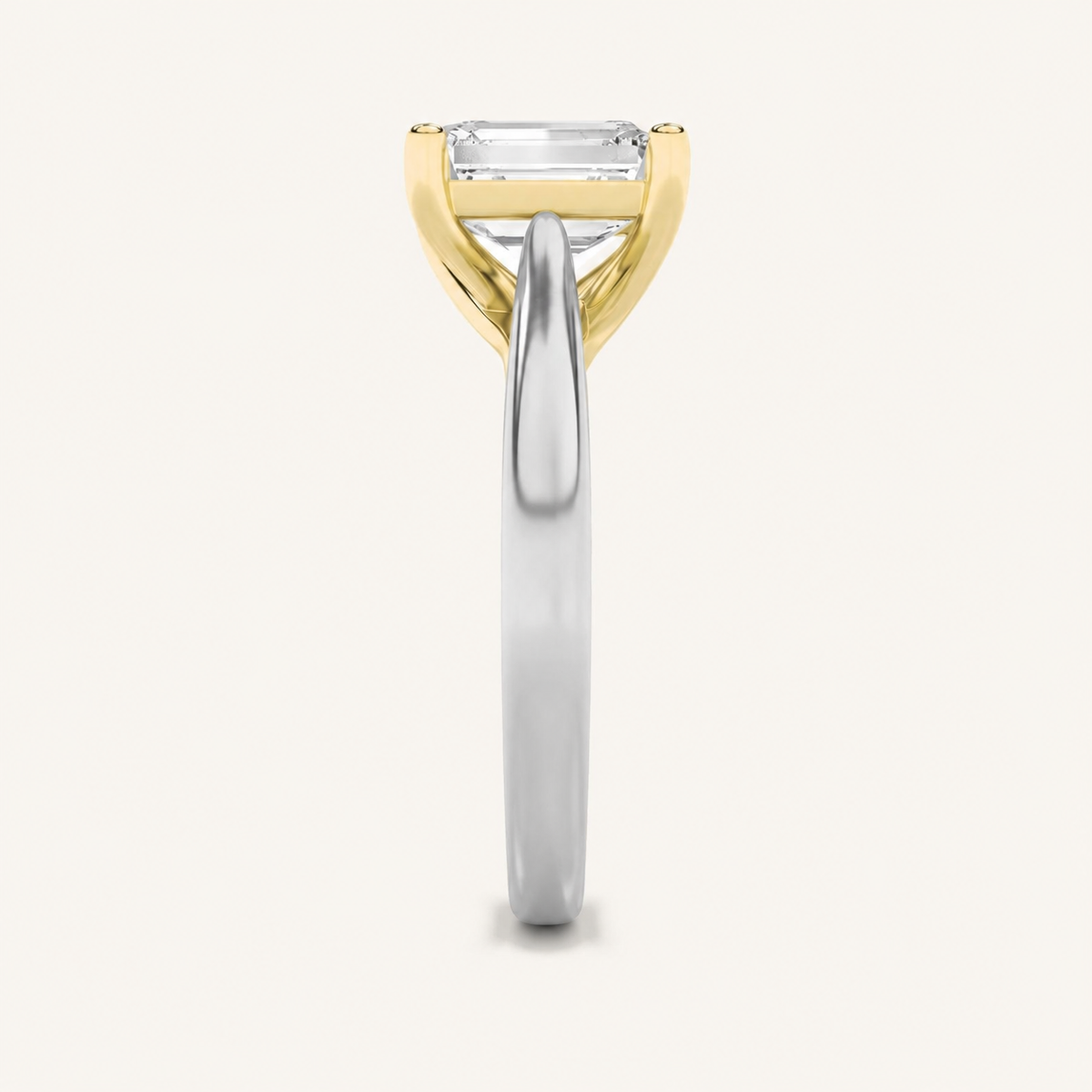 1CT Radiant Cut Lab Grown Diamond Engagement Ring