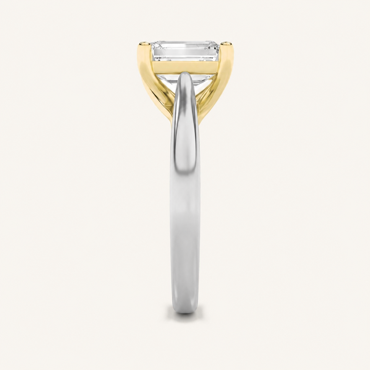 1CT Radiant Cut Lab Grown Diamond Engagement Ring