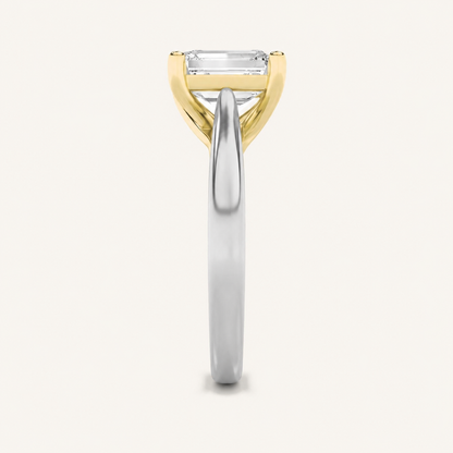 1CT Radiant Cut Lab Grown Diamond Engagement Ring