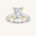 1CT Radiant Cut Lab Grown Diamond Engagement Ring