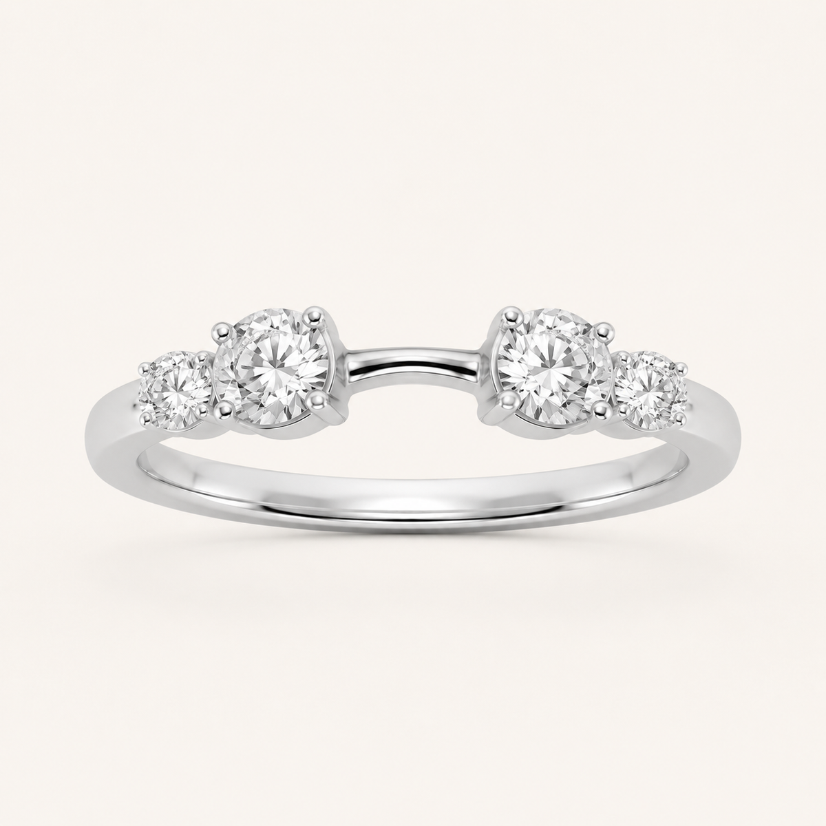 0.75CT Round Cut Lab Grown Diamond Band
