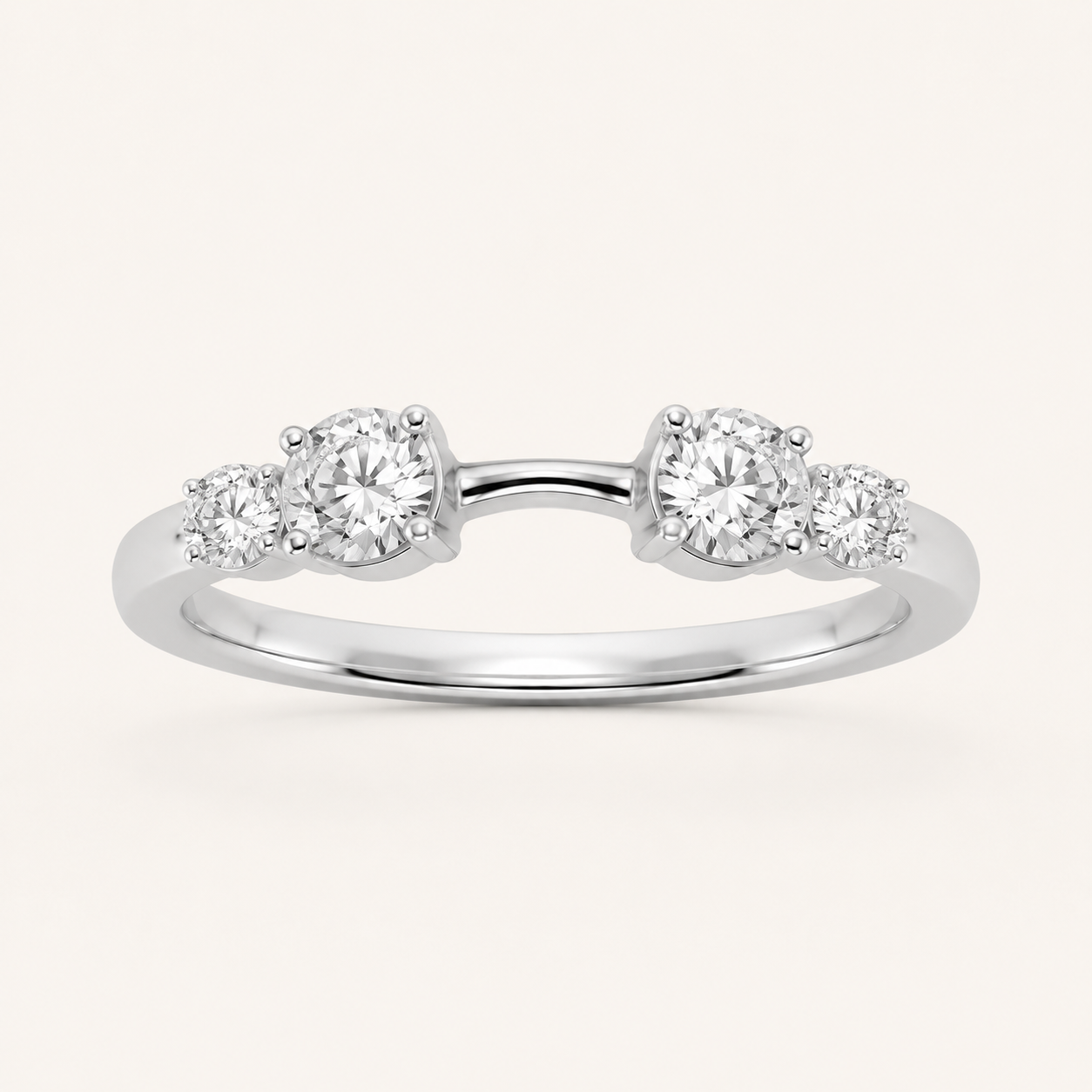0.75CT Round Cut Lab Grown Diamond Band