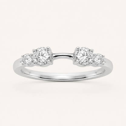 0.75CT Round Cut Lab Grown Diamond Band