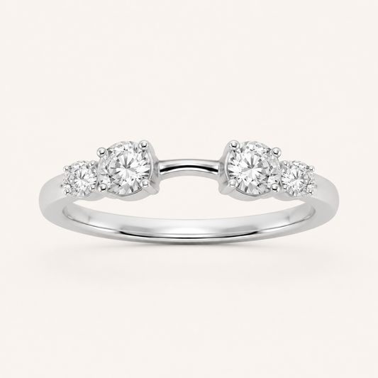 0.75CT Round Cut Lab Grown Diamond Band