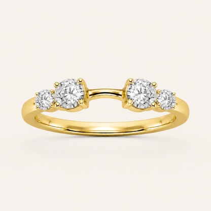 0.75CT Round Cut Lab Grown Diamond Band
