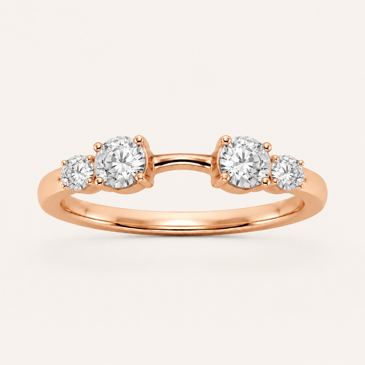 0.75CT Round Cut Lab Grown Diamond Band