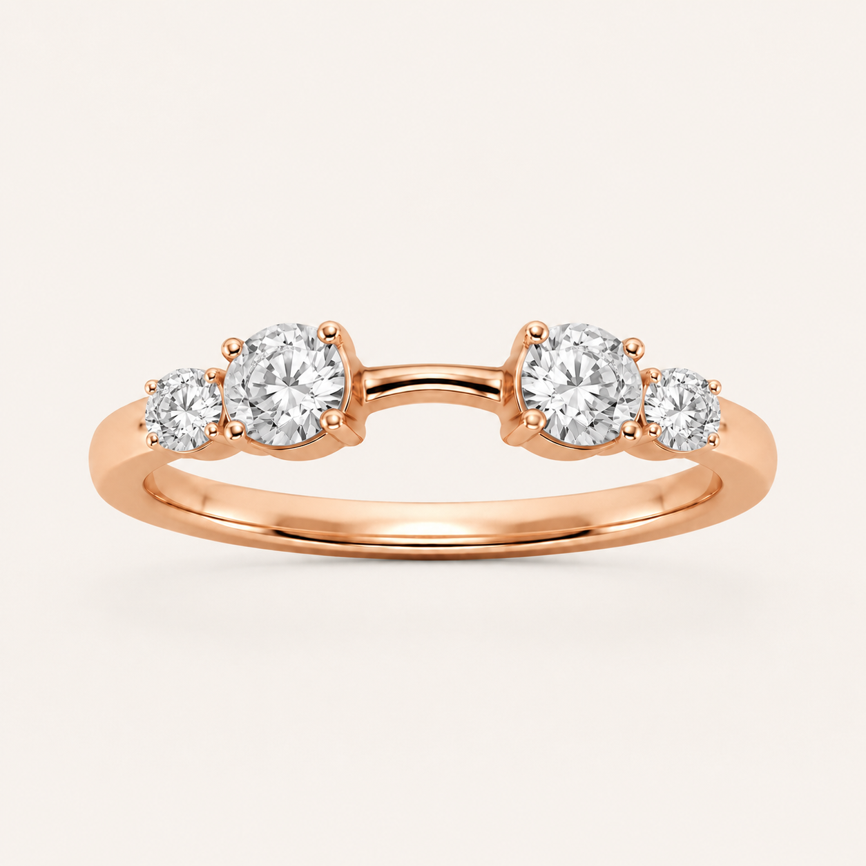 0.75CT Round Cut Lab Grown Diamond Band