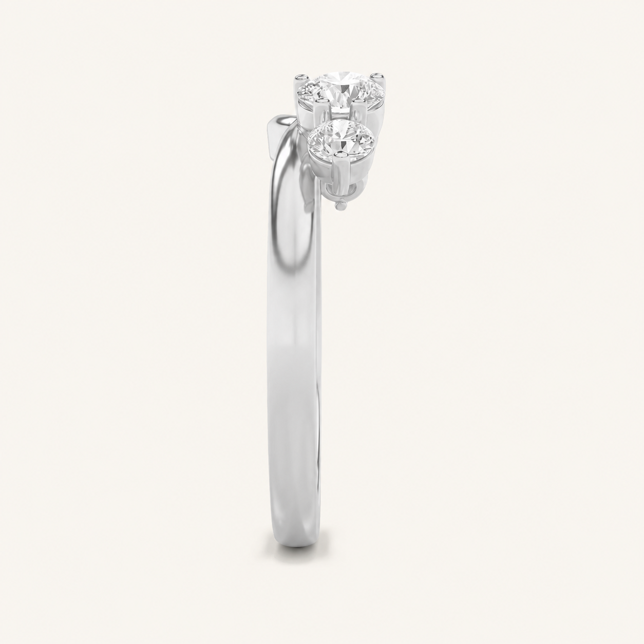 0.75CT Round Cut Lab Grown Diamond Band