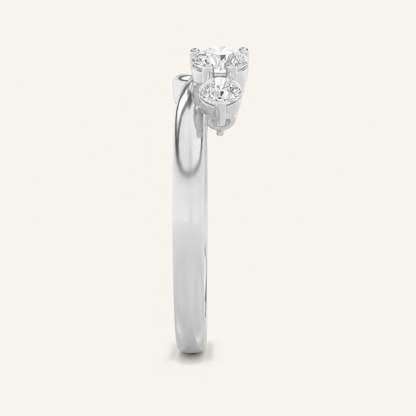 0.75CT Round Cut Lab Grown Diamond Band